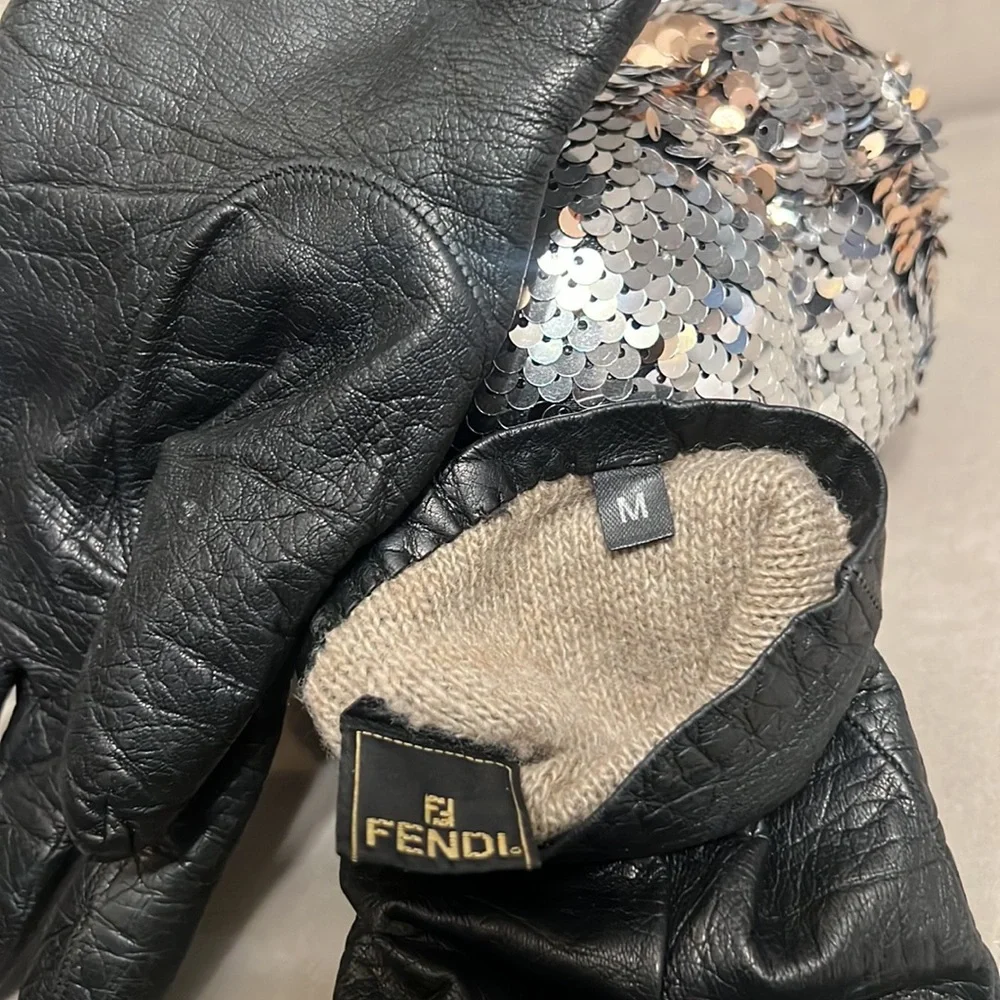Fendi‎ Leather Gloves
